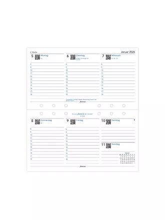 FILOFAX | Inserto per agenda settimanale in tedesco Personal 2026 | 